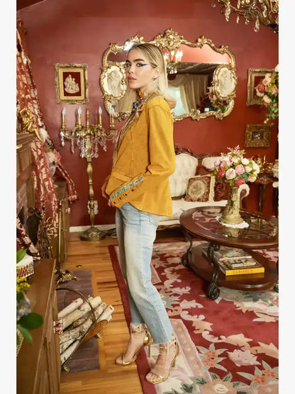 Aratta Colonel French Terry Knitted Blazer Jacket