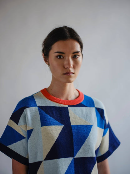 The Endery Calder Sweater Tee in the Jacaranda Palette