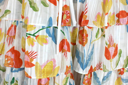 Jessie Zhao Flower Land Cotton Viscose Voile Mini Dress