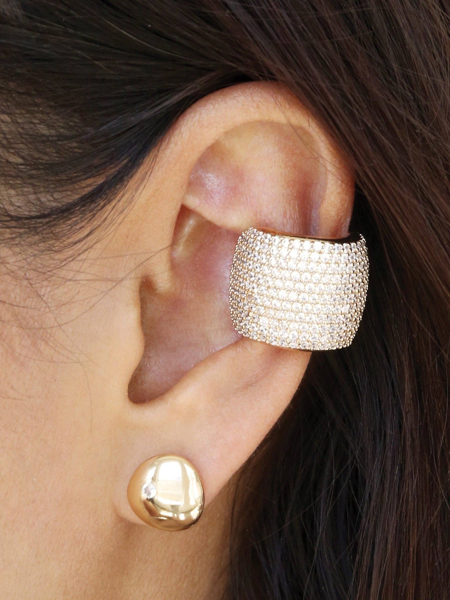 Ettika Crystal Statement Chunky Ear Cuff