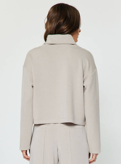 Current Air Cowl Neck Pullover Sweatshirt and Wide Leg Pants Set
