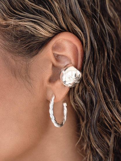 Ettika Center Crystal Line Chunky Ear Cuff
