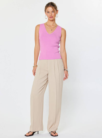 Current Air Sleeveless V-neck Sweater Top