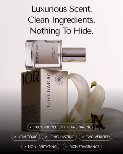 Layemor Amal Eau de Parfum — EWG Verified - Non-Toxic - Long-Wear