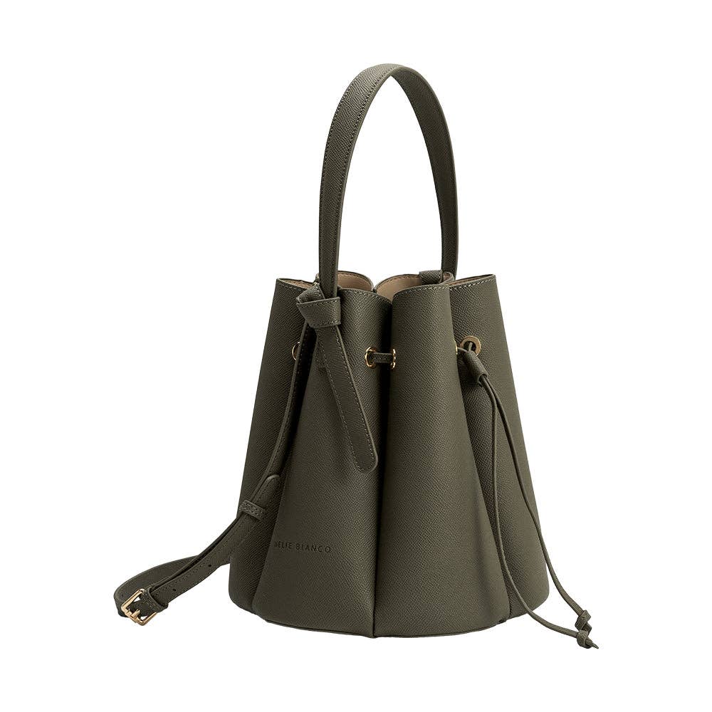 Melie Bianco Laguna Olive Recycled Vegan Leather Top Handle Bag