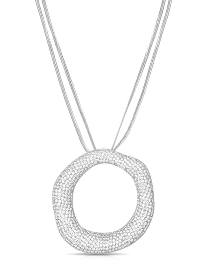 Ettika Open Circle Pavè Necklace