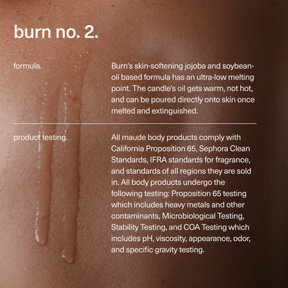 Maude Burn no. 2 - Body Massage Candle Pink Pepper Lemon and Cedarwood Scent