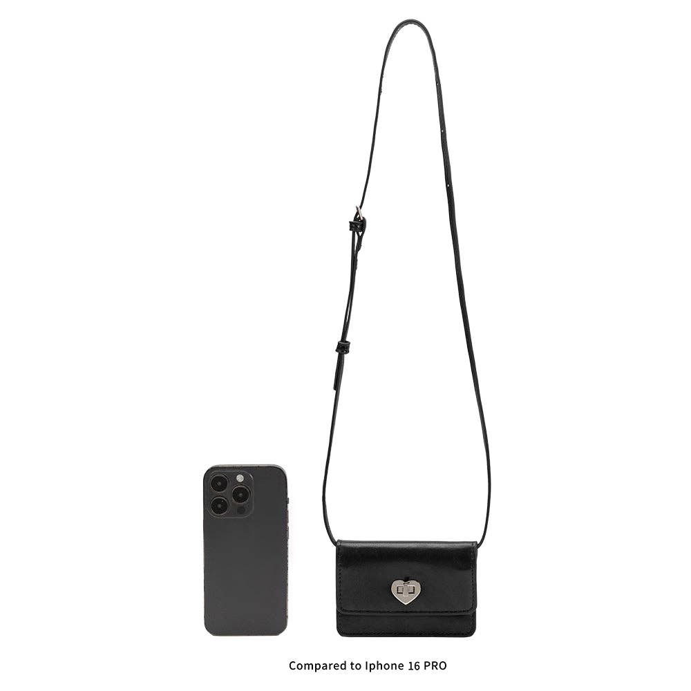 Melie Bianco Hart Red Vegan Leather Card Holder