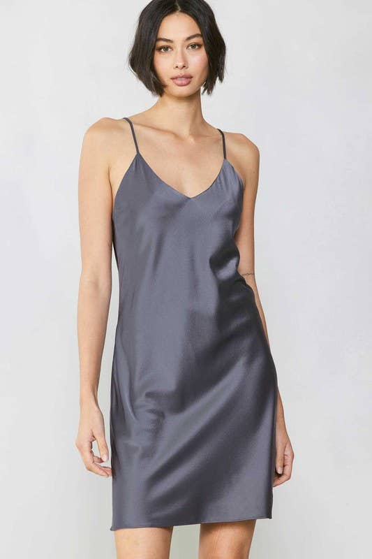 Current Air 100% Silk Slip Mini Dress