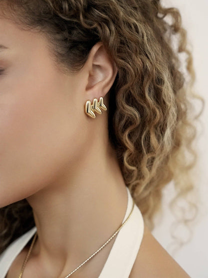Ettika Metal Moderna Studs