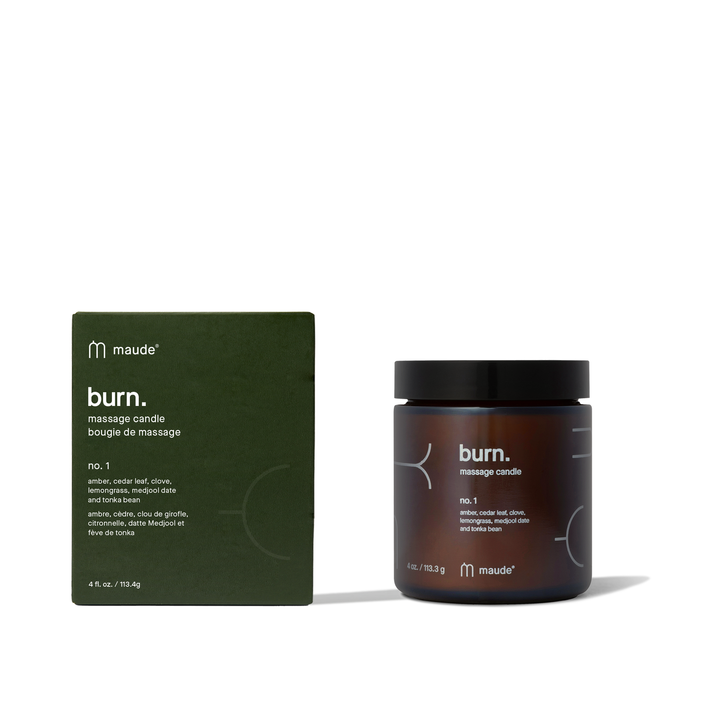 Maude Burn no. 1 - Massage Candle Amber Lemongrass Scent