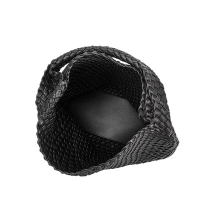 Melie Bianco Johanna Black Recycled Vegan Leather Shoulder Bag