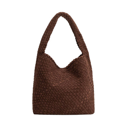 Melie Bianco Johanna Tobacco Recycled Vegan Suede Shoulder Bag