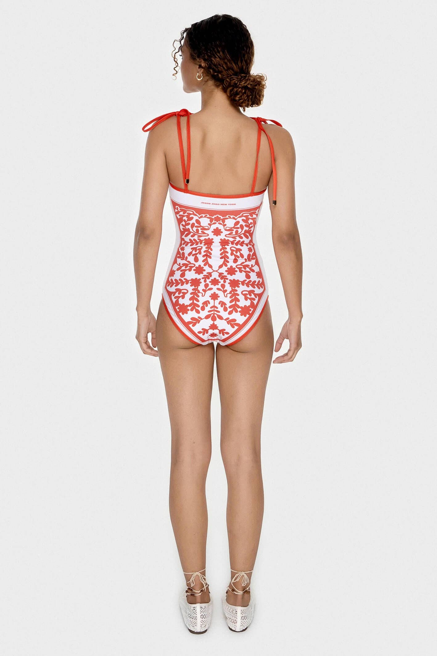 Jessie Zhao Crossing Red Reversible One-Piece Swimsuit