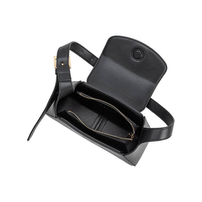 Melie Bianco Melody Black Recycled Vegan Leather Shoulder Bag