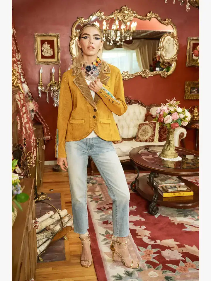 Aratta Colonel French Terry Knitted Blazer Jacket