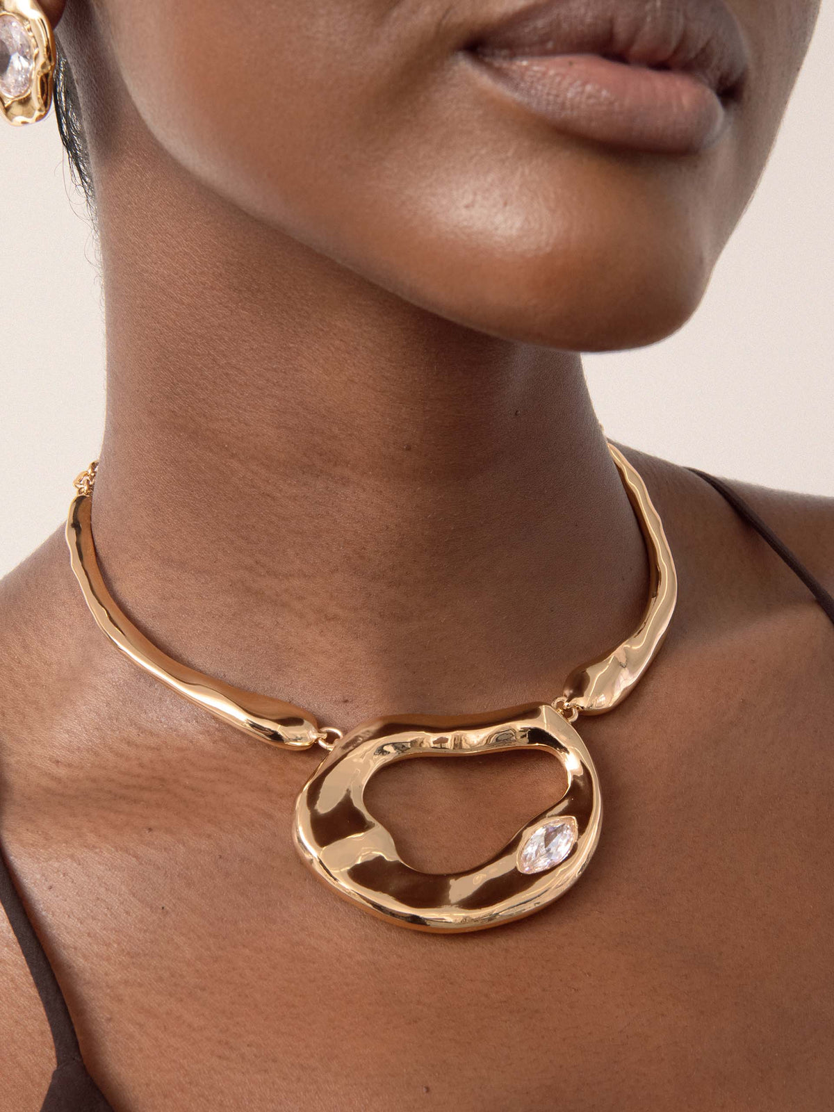 Ettika Molten Marquise Necklace