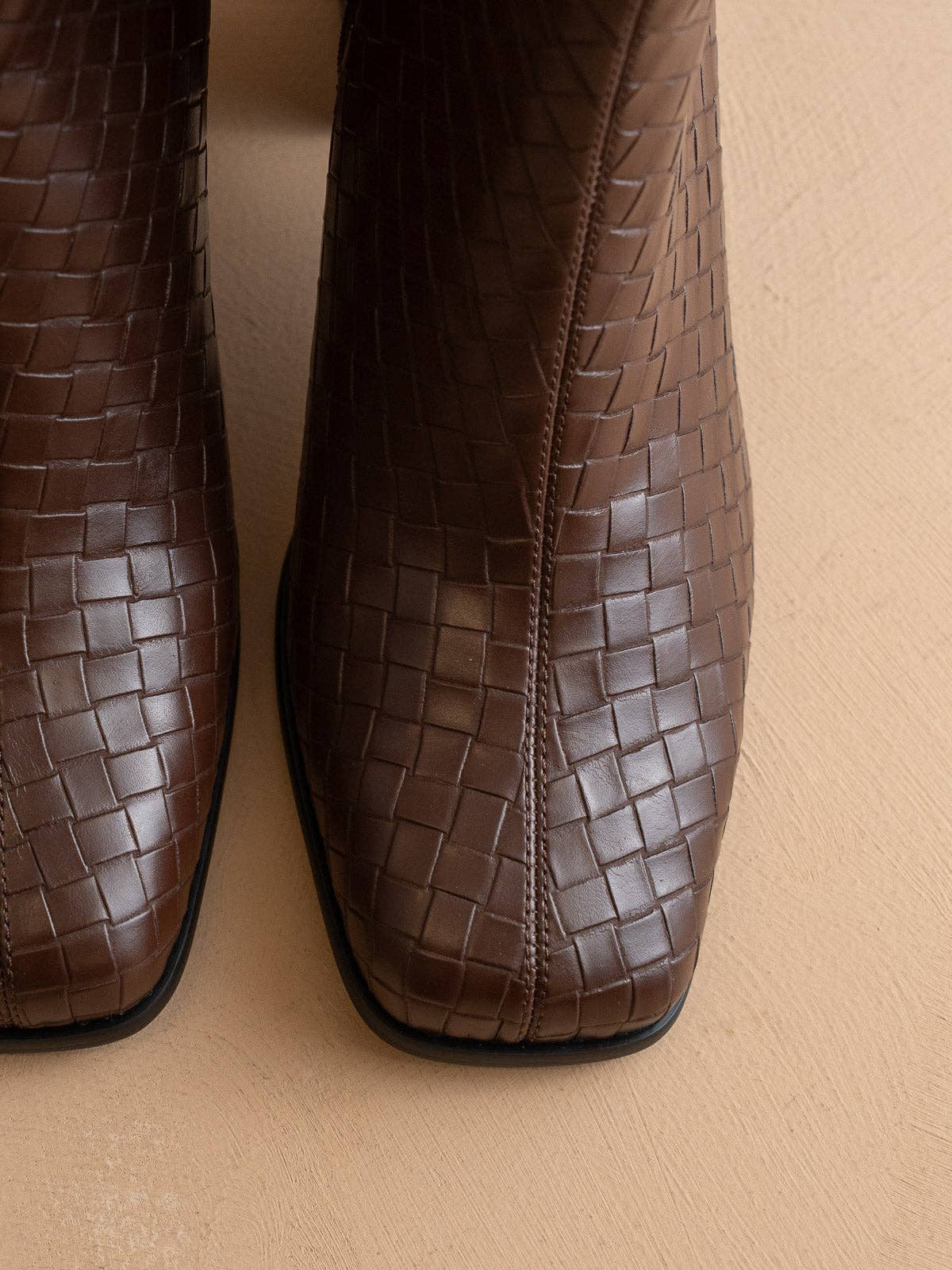 Oasis Society The Demi | Coffee Woven Block Heel Ankle Fall Boot