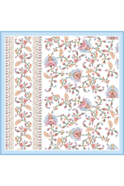 Jessie Zhao Baroque Blossom Double Sided Silk Scarf