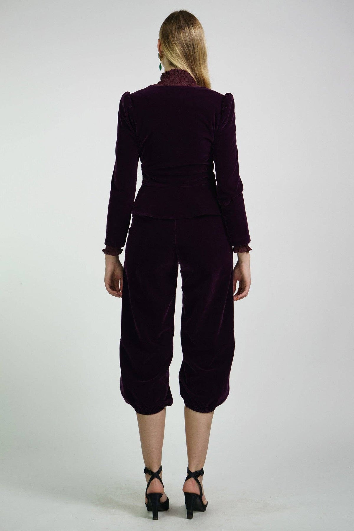 Kristinit Plum Velvet "Bel Age" Pants