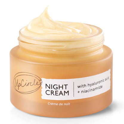 UpCircle Eco Anti-Aging Spa Night Cream with Hyaluronic Acid and Niacinamide