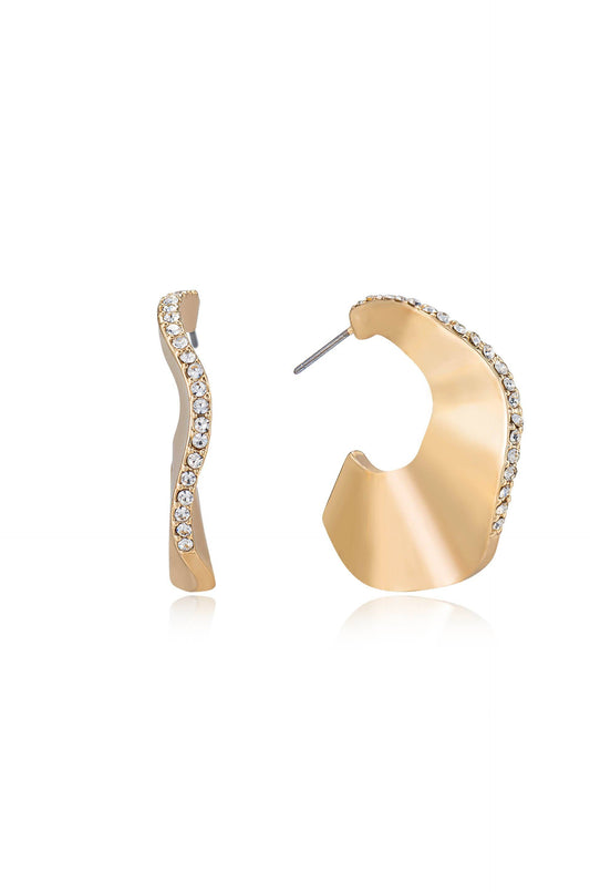 Ettika Ripple Pave Hoops