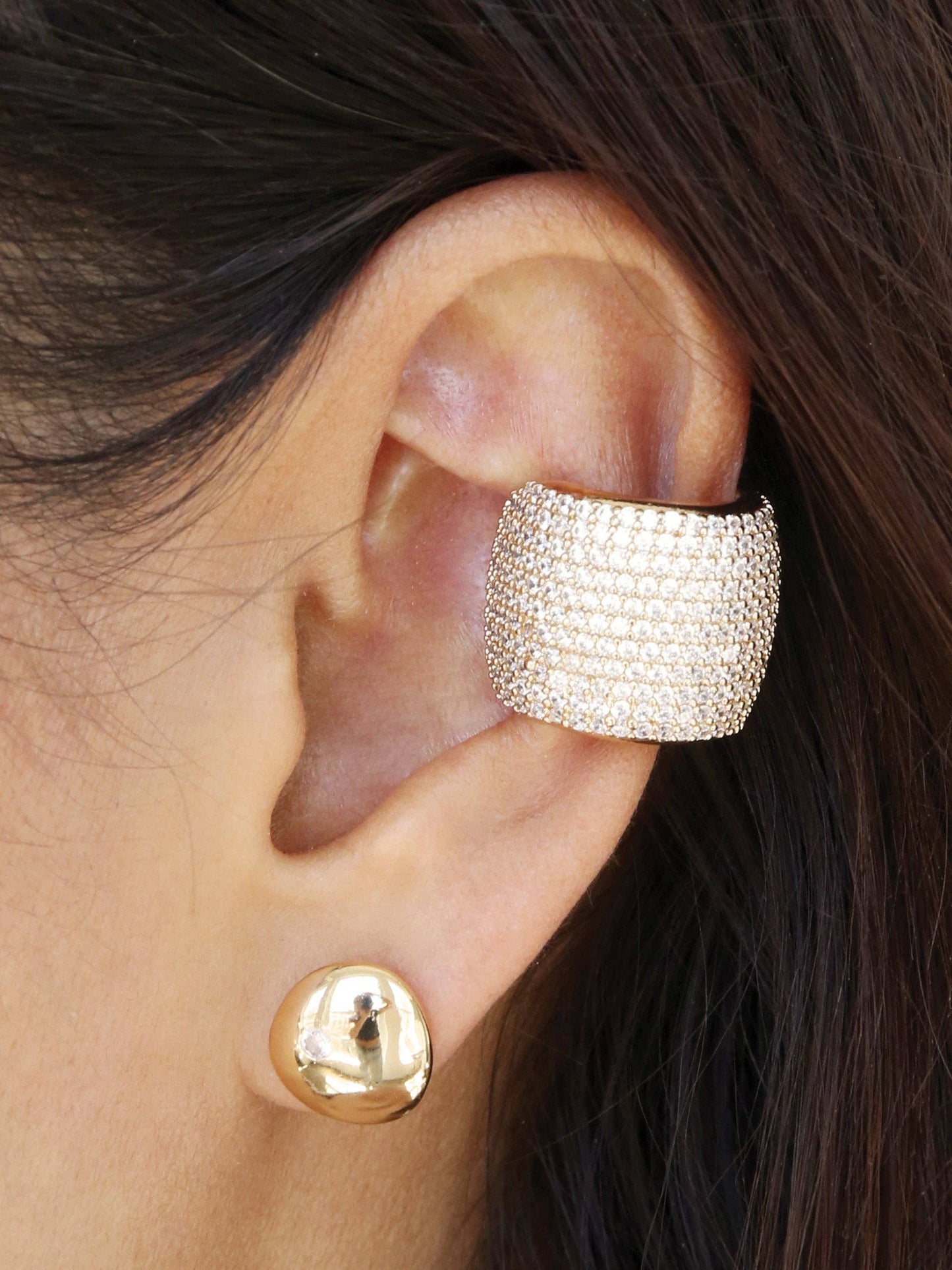 Ettika Crystal Statement Chunky Ear Cuff