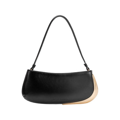 Melie Bianco Sade Black Recycled Vegan Leather Shoulder Bag