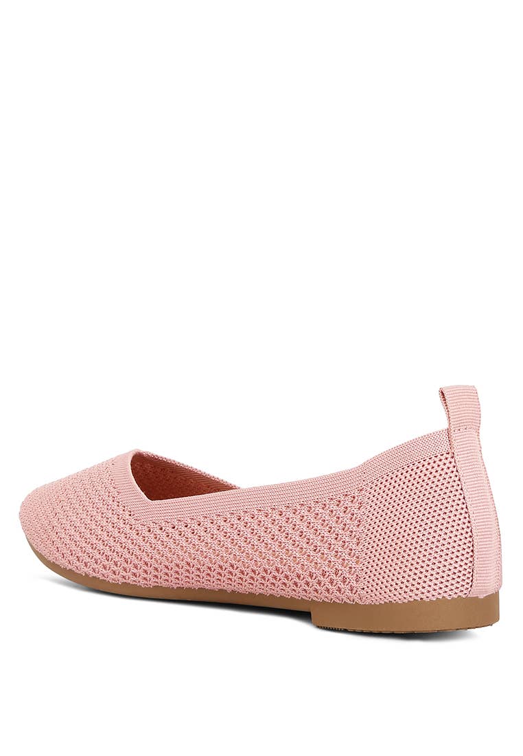London Rag Selaris Fly Knit Slip On Ballerinas
