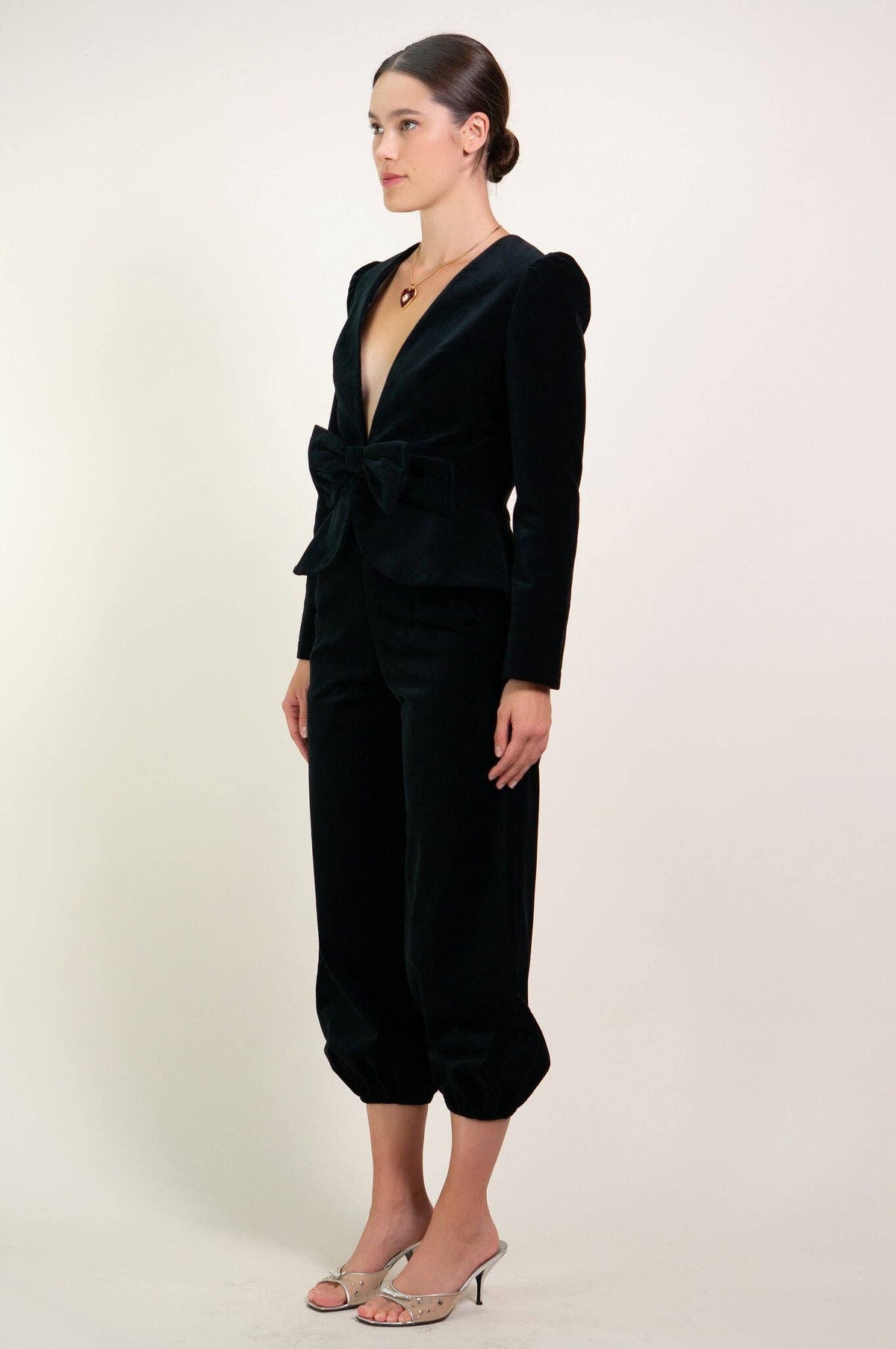 Kristinit Le Bel Age Black Velvet Pants
