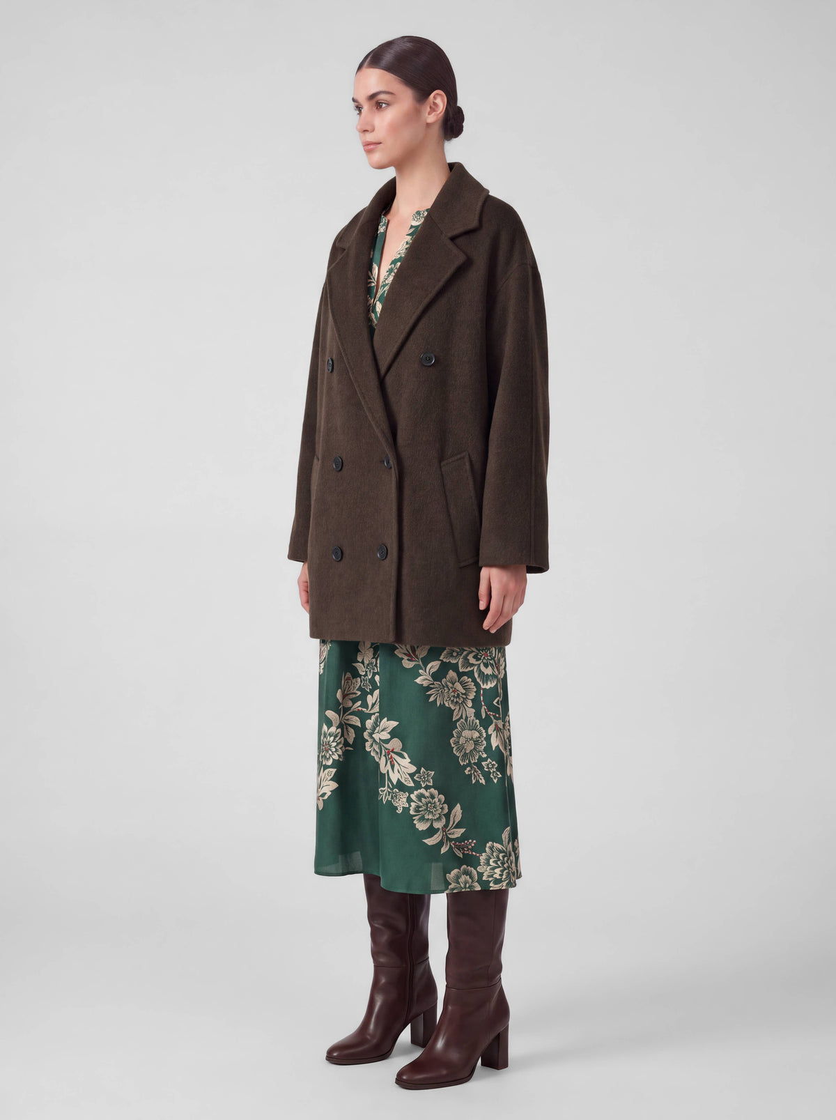 Current Air Double Breasted Wool Coat