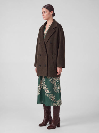 Current Air Double Breasted Wool Coat
