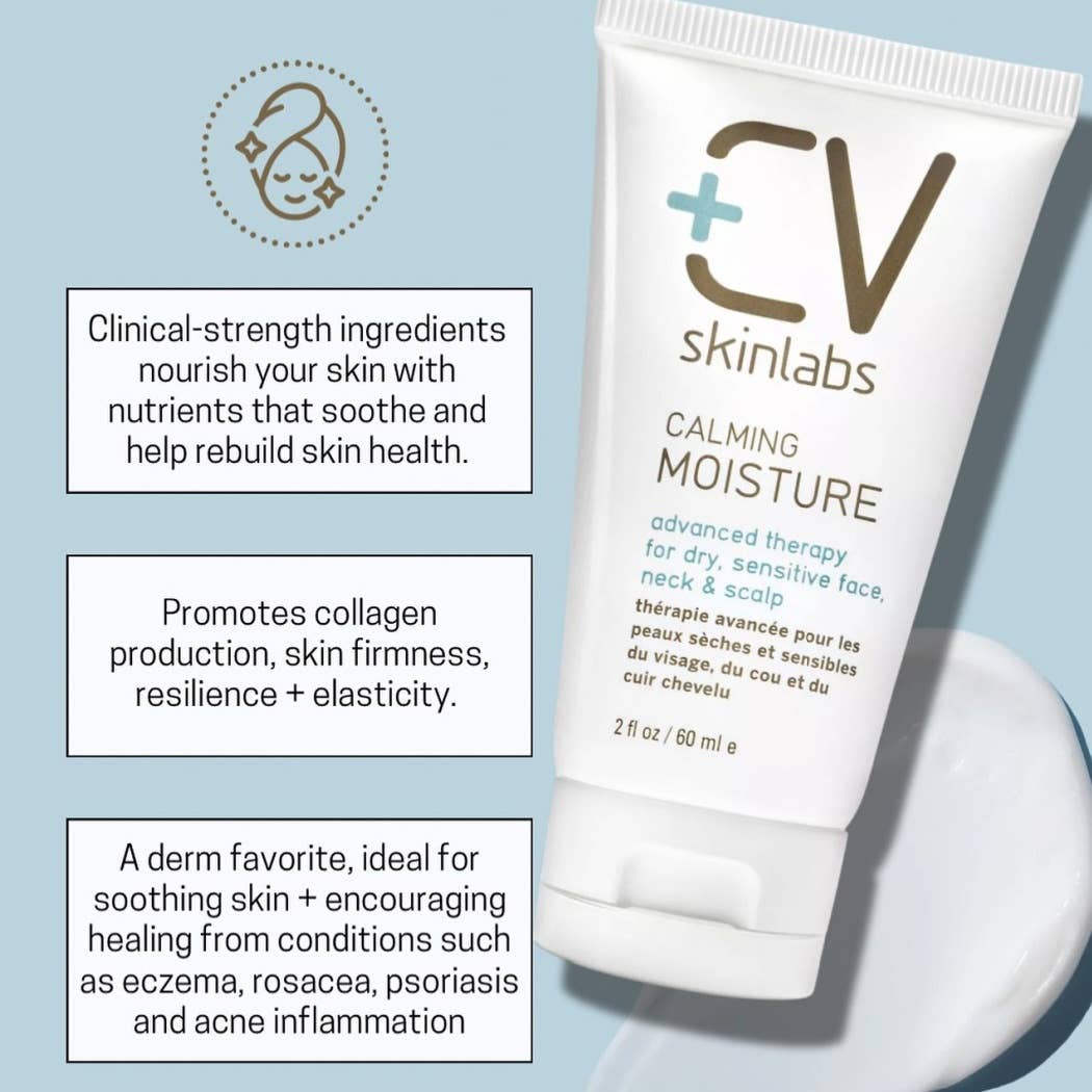 CV Skinlanbs Calming Moisture for Face-Neck-and-Scalp 2 oz