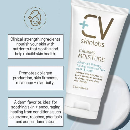 CV Skinlanbs Calming Moisture for Face-Neck-and-Scalp 2 oz