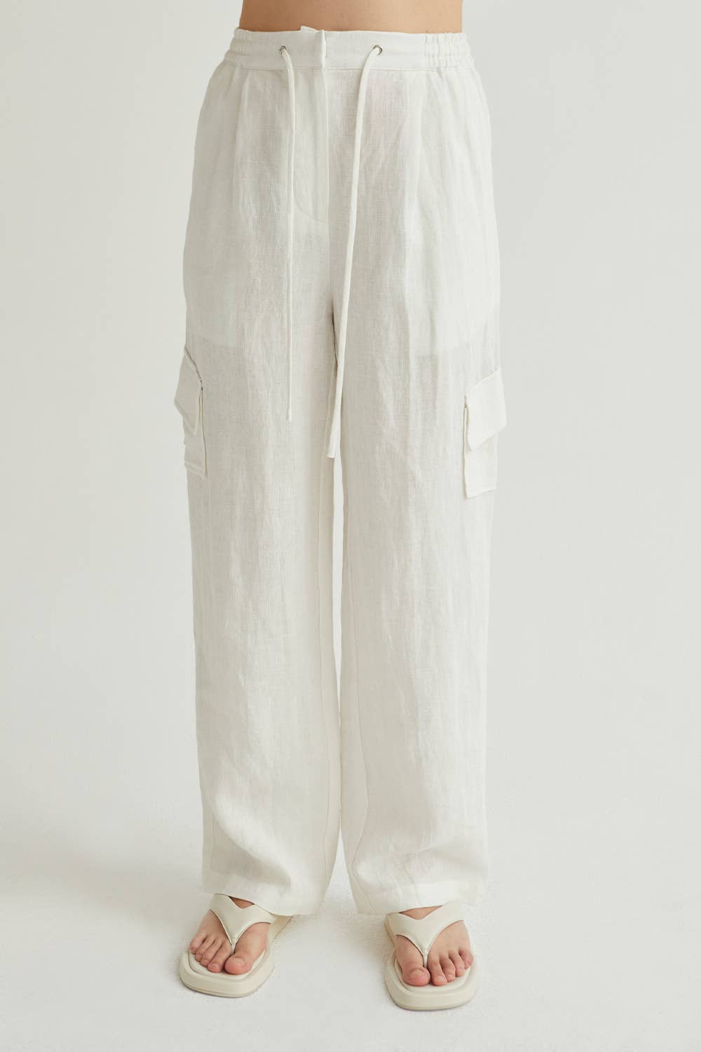 Crescent Julez Linen Cargo Trousers