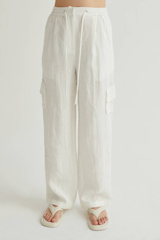 Crescent Julez Linen Cargo Trousers