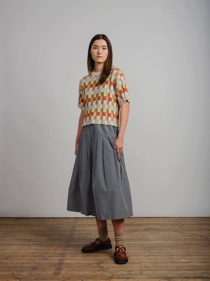 The Endery Anni Grid Plaited Tee - Elemental