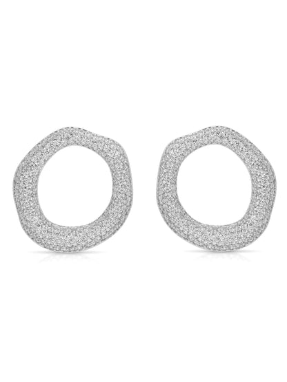 Ettika Open Circle Pavè Earrings
