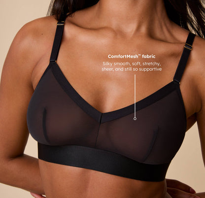 ComfortMesh™ Triangle Bralette - Black