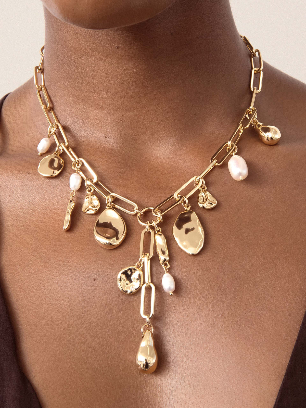 Ettika Melting Metal Charm Lariat