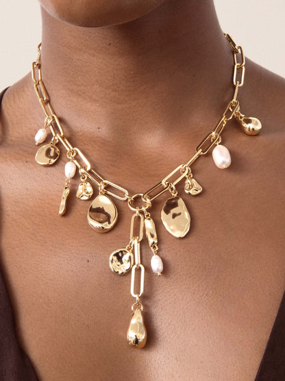 Ettika Melting Metal Charm Lariat
