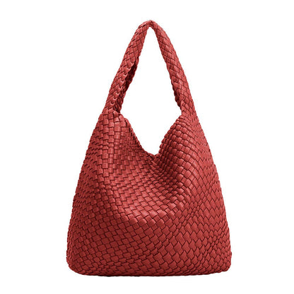 Melie Bianco Johanna Red Large Recycled Vegan Leather Shoulder Bag