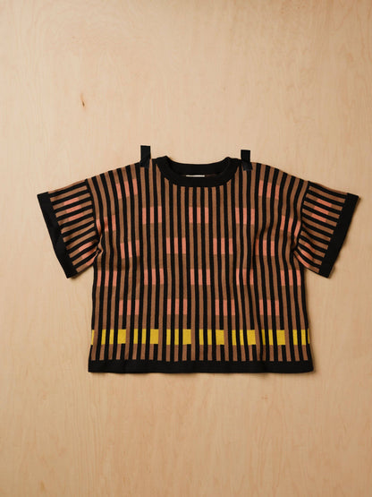 The Endery Bauhaus Short Sleeve Sweater Tee in the Oxide Palette