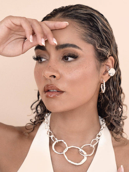 Ettika Center Crystal Line Chunky Ear Cuff