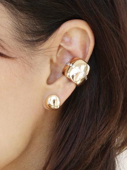 Ettika Center Crystal Line Chunky Ear Cuff