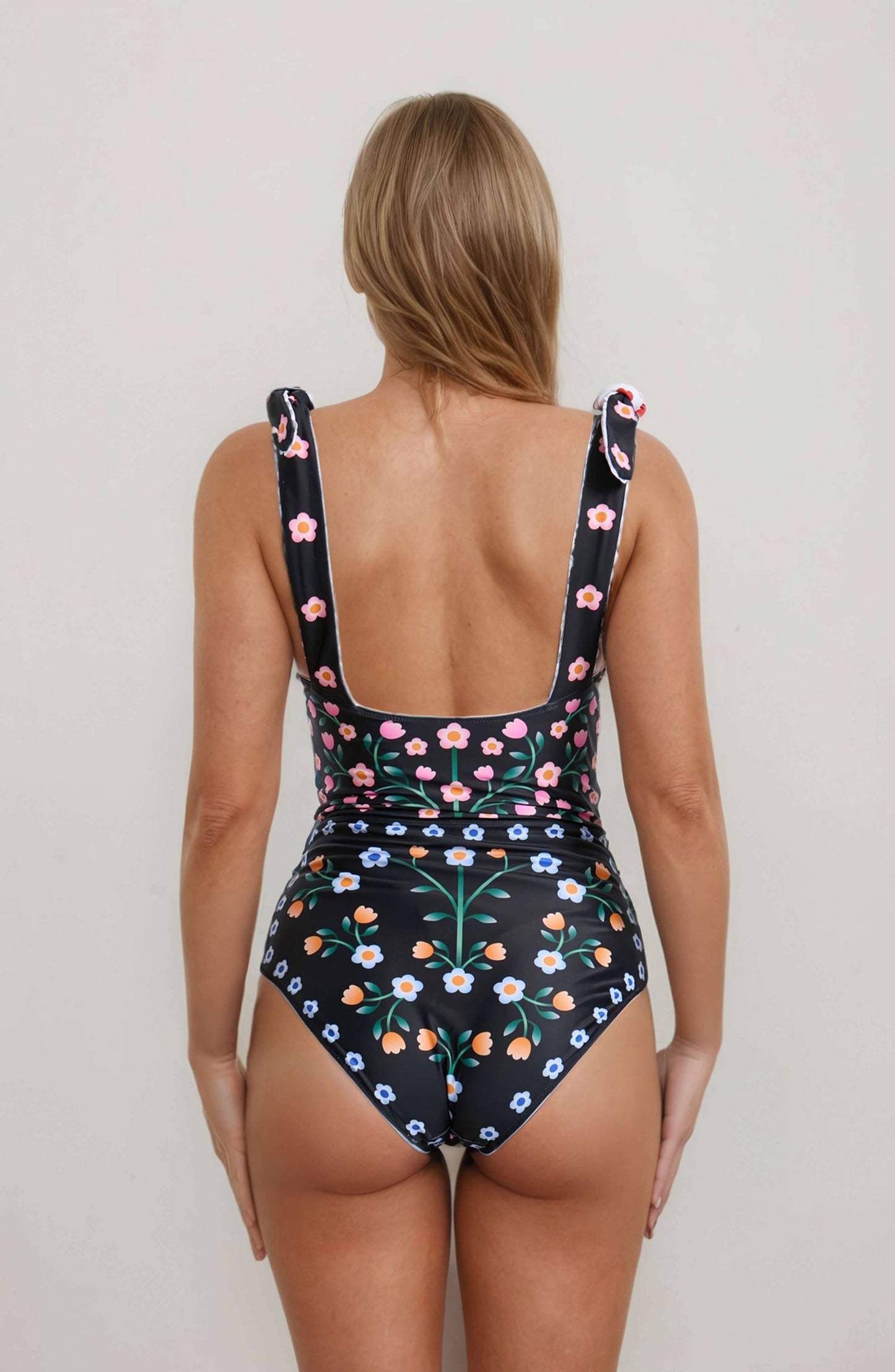 Jessie Zhao Day/Night Garden Reversible One-Piece Swimsuit
