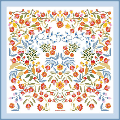 Jessie Zhao Porcelain Jardin Double Sided Silk Scarf