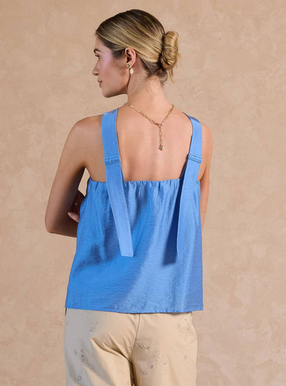 Current Air Twist Halter Neck Sleeveless Top