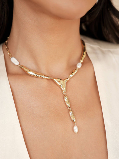 Ettika Liquid Melt and Pearl Lariat