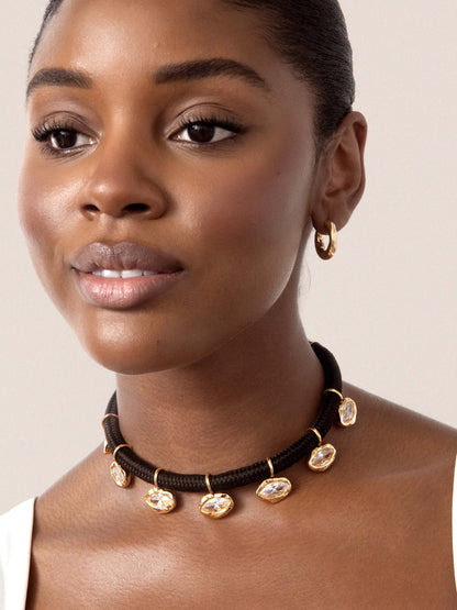 Ettika Midnight Luxe Crystal Choker